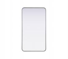 Elegant MR8A2240SIL - R Corner Mirror 22"x40"x2" Silver