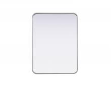 Elegant MR8A2432SIL - R Corner Mirror 24"x32"x2" Silver