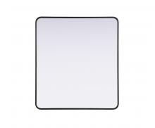 Elegant MR8A3640BLK - R Corner Mirror 36"x40"x2" Black