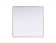 Elegant MR8A4848SIL - R Corner Square Mirror 48"x48"x2" silver