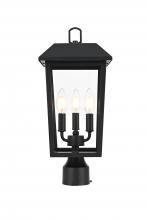 Elegant OD502P18BK - Outdoor Pole Light W8"D8"H18.2" Black