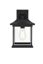 Elegant OD612W13BK - Saul 13 inch Outdoor Wall sconce in Black