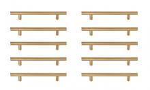 Elegant PL400-5-BR-10PK - Quinn 5" Center to Center Brass Bar Pull Multipack (set of 10)