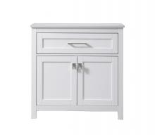 Elegant SC013030WH - Bath Storage Cabinet 2dr1dw 30Wx16Dx30H white