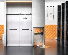 Elegant SD202-6076MBK - Frameless shower door 60 x 76 Matte Black