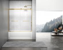 Elegant TD222-6060BGD - Frameless tub door 60 x 60 Brushed Gold