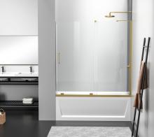 Elegant TD444-6060BGD - Frameless tub door 60 x 60 Brushed Gold