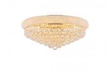Elegant V1800F24G/RC - Primo 12 light Gold Flush Mount Clear Royal Cut Crystal