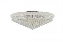 Elegant V1800F42C/RC - Primo 30 light Chrome Flush Mount Clear Royal Cut Crystal