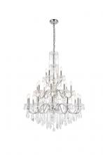 Elegant V2015G36C/RC - St. Francis 24 light Chrome Chandelier Clear Royal Cut Crystal