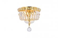 Elegant V2528F8G/RC - Tranquil 2 light Gold Flush Mount Clear Royal Cut Crystal