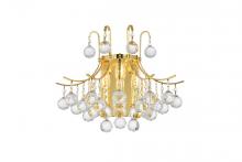 Elegant V8000W16G/RC - Toureg 3 light Gold Wall Sconce Clear Royal Cut Crystal
