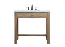Elegant VF14836NT - 36 inch ADA compliant bathroom vanity in natural oak