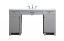 Elegant VF14960GR - 60 inch ADA compliant bathroom vanity in gray