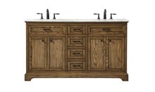 Elegant VF15060DDW - 60 inch double bathroom vanity in driftwood
