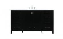 Elegant VF18860BK - 60 inch Single bathroom vanity in black