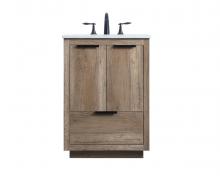 Elegant VF19424NT - Vanity Cabinet 1Dw2Dr 24x19x34 Natural Oak