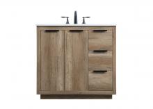 Elegant VF19436NT - Vanity Cabinet 3Dw2Dr 36x22x34 Natural Oak
