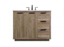 Elegant VF19442NT - Vanity Cabinet 3Dw2Dr 42x22x34 Natural Oak