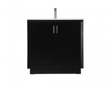 Elegant VF19636BK - Hayes Vanity Cabinet 2Dr 36"W x 22"D x 35"H black
