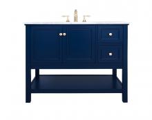 Elegant VF27042BL - 42 inch Single bathroom vanity in Blue