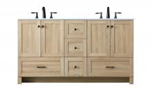 Elegant VF2860DMW - Vanity Cabinet 5Dw 4Dr 60"x19"x34" Mango Wood
