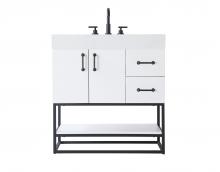 Elegant VF29232WH - Vanity Cabinet 2Dr 2Dw 32x21.5x34 White