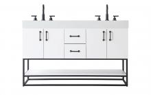 Elegant VF29254DWH - Vanity Cabinet 4Dr 2Dw 54x21.5x34 White