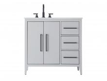 Elegant VF29336GR - Vanity Cabinet 2Dr 3Dw 36x21.5x35 Grey