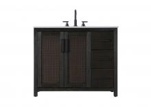 Elegant VF29542CO - Vanity Cabinet 2Dr 3Dw 42x21.5x35 Chocolate Oak