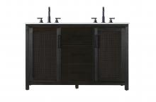 Elegant VF29554DCO - Vanity Cabinet 2Dr 3Dw 54x21.5x35 Chocolate Oak