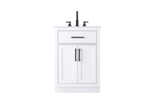 Elegant VF29724WH - Vanity Cabinet 2Dr1Dw 24"W x 22"D x 35''H White