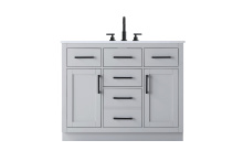 Elegant VF29742GR - Vanity Cabinet 2Dr5Dw 42"W x 22"D x 35''H Grey