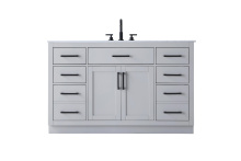 Elegant VF29754GR - Vanity Cabinet 2Dr7Dw 54"W x 22"D x 35''H Grey