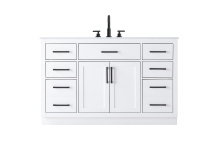 Elegant VF29754WH - Vanity Cabinet 2Dr7Dw 54"W x 22"D x 35''H White