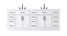 Elegant VF29784DWH - Vanity Cabinet 4Dr11Dw 84"W x 22"D x 35''H White