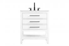 Elegant VF60530WH - Vanity Cabinet 2DW 30"W x 22"D x 34"H White