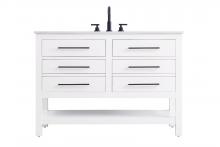 Elegant VF60548WH - Vanity Cabinet 4DW 48"W x 22"D x 34"H White