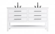Elegant VF60560DWH - Vanity Cabinet 4DW 60"W x 22"D x 34"H White
