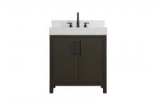 Elegant VF60630MMB-BS - Vanity Cabinet 2DR 30"W x 22"D x 34"H Mocha Brownw/BS