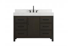 Elegant VF60648MMB-BS - Vanity Cabinet 1DR 6DW 48"W x 22"D x 34"H Mocha Brownw/BS