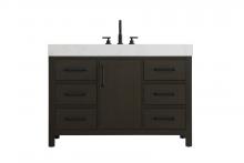 Elegant VF60648MMB - Vanity Cabinet 1DR 6DW 48"W x 22"D x 34"H Mocha Brown