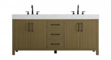 Elegant VF60672DMCB - Vanity Cabinet 4DR 3DW 72"W x 22"D x 34"H Chestnut Brown