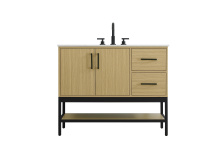 Elegant VF60742MHB - Vanity Cabinet 2Dr2Dw 42"x22"x34" Honey Brown