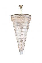 Elegant 1201SR48SG/RC - Sydney 48 inch spiral crystal chandelier in satin gold