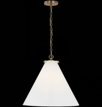 Visual Comfort & Co. Studio Collection TOB 5226HAB/G6-WG - Katie Pendant with White Glass