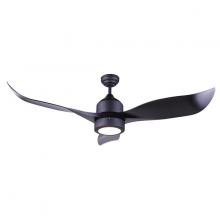 Canarm CF52ARI3BK - ARIA 52 inch Ceiling Fan, Black Finish with Dimmable LED Light Kit