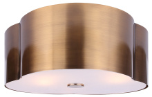 Canarm IFM2250B14GD - ETTA Contemporary 3 Light Flush Mount Gold Finish with Frosted Glass Panel