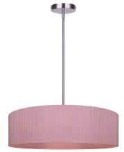 Canarm ICH2267B03BNP22 - EVIENNE Contemporary Chandelier Nickel + Pink Color 3 Lt 22inch Width