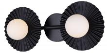 Canarm IVL1210A02BK9 - Payton 2 Light Vanity Matte Black with Opal Glass Shades